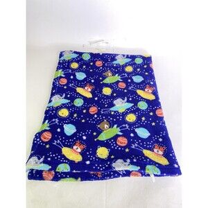 Parents Choice Baby Blanket Blue Space Planets Animals Elephant Tigers Bear
